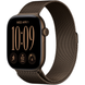Apple Watch Series 12 (GPS+Cellular) 46mm Aluminum Case (dark bronze) with Milanese Loop (dark bronze) - S/M, 130-180mm (MKDF4RK/A)