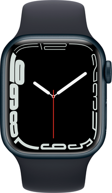 Apple Watch Series 7 (GPS) 41mm Aluminum Case (midnight) with Sport Band (midnight) (MKMX3)