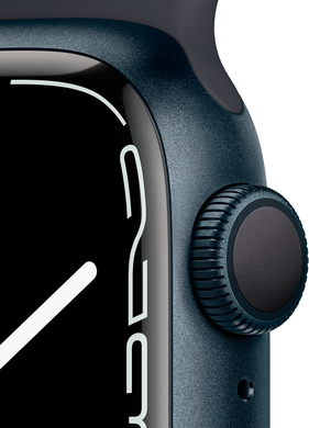 Apple Watch Series 7 (GPS) 41mm Aluminum Case (midnight) with Sport Band (midnight) (MKMX3)