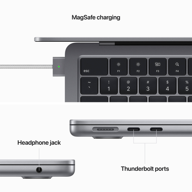 Apple MacBook Air 13,6" (M2 8C CPU, 10C GPU, 2022) 8Gb/512Gb (space gray) (MLXX3UA/A)