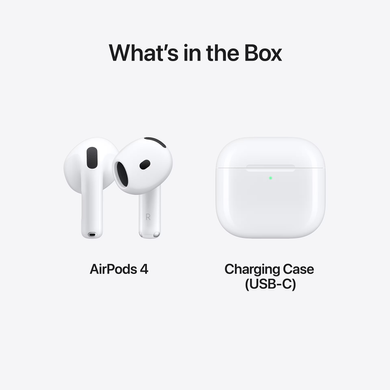 Apple AirPods (4 Gen, 2024) with Charging Case (USB-C) (MXP63)