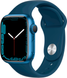 Apple Watch Series 7 (GPS) 41mm Aluminum Case (blue) with Sport Band (abyss blue) (MKN13)