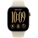 Apple Watch Series 12 (GPS+Cellular) 46mm Aluminum Case (light gold) with Sport Band (sand) - M/L, 160-210mm (MJGC4RK/A)