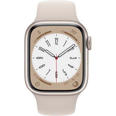 Apple Watch Series 8 (GPS) 41mm Aluminum Case (starlight) with Sport Band (starlight) (MNP63) Regular, 130-200mm