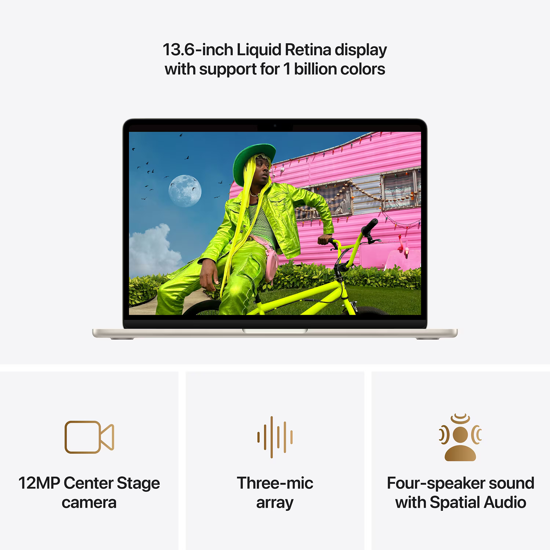 Apple MacBook Air 13,6" (M5 10C CPU, 10C GPU, 2026) 24Gb/1Tb (starlight) (MDHD4UA/A)