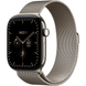 Apple Watch Series 12 (GPS+Cellular) 46mm Titanium Case (natural) with Milanese Loop (natural) - S/M, 130-180mm (MJGP4RK/A)