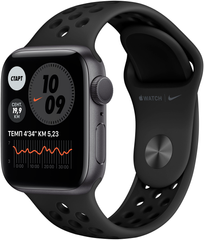 Apple Watch Nike Series 6 (GPS) 40mm Aluminum Case (space gray) with Nike Sport Band (anthracite/black) (M00X3)