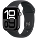 Apple Watch Series 10 (GPS) 42mm Aluminum Case (jet black) with Sport Band (black) - S/M (MWWE3QH/A)