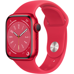 Apple Watch Series 8 (GPS) 41mm Aluminum Case (red) with Sport Band (red) (MNP73) Regular, 130-200mm